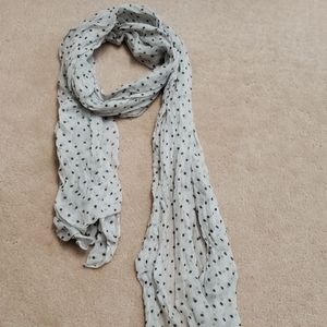 White polka dot scarf